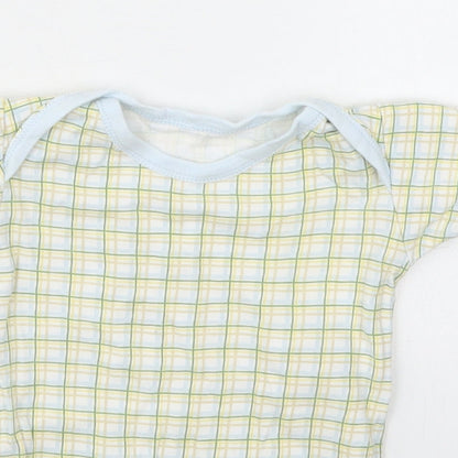 Early Days Baby Yellow Check Cotton Babygrow One-Piece Size 6-9 Months  Button