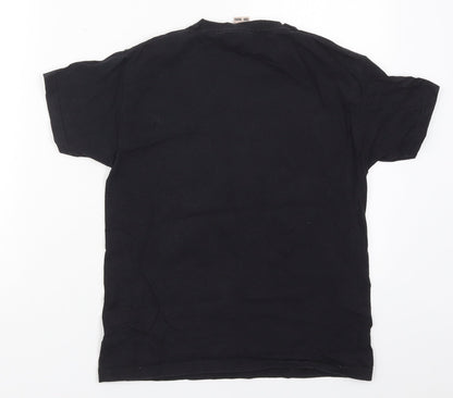 Fruit of the Loom Boys Black  Cotton Basic T-Shirt Size 9-10 Years Crew Neck Pullover - Cobra Kai