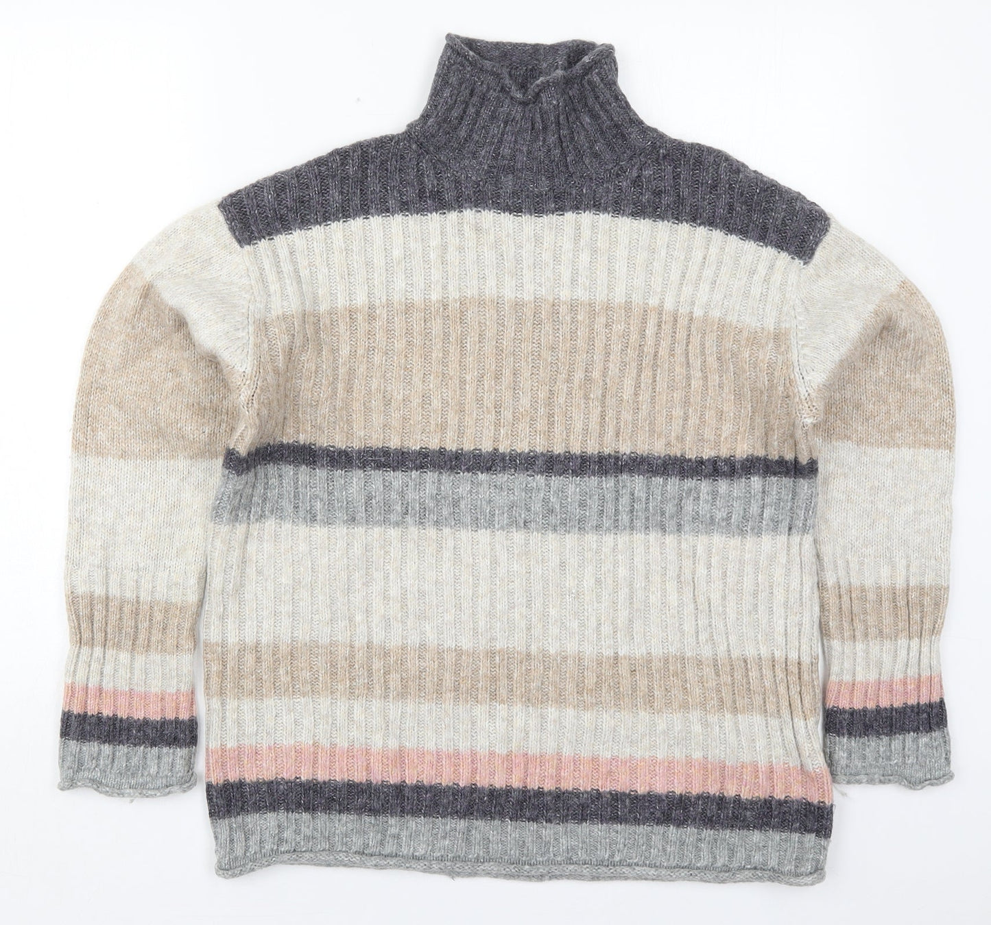 Womens UK Size M Marks and Spencer Beige Pullover Jumper