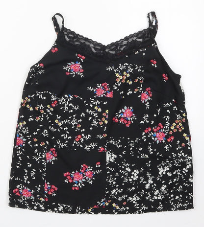 Womens UK Size 6 Only Black Basic Tank