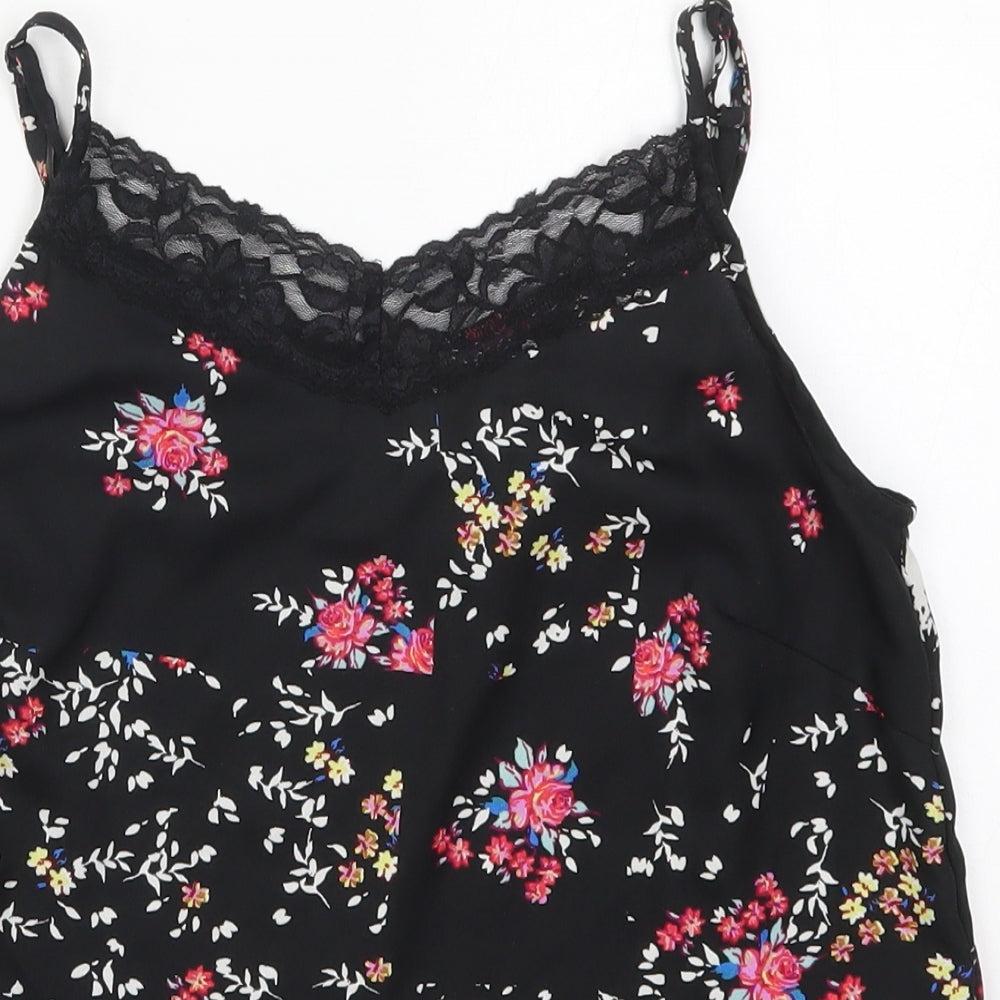 Womens UK Size 6 Only Black Basic Tank