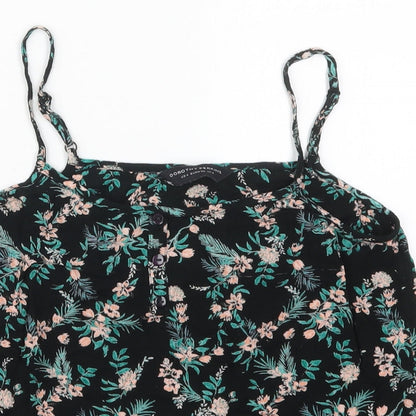 Womens UK Size 8 Dorothy Perkins Black Basic Tank