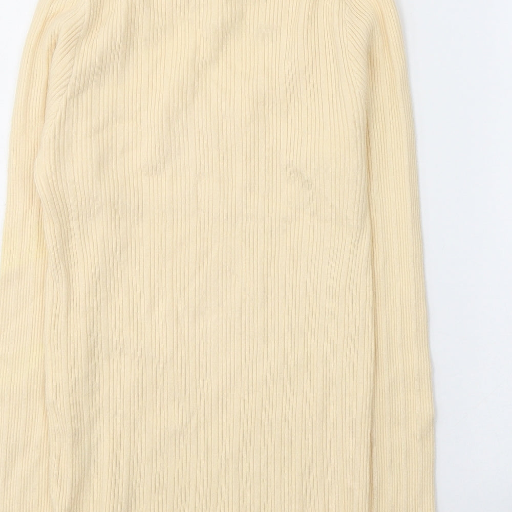 Womens UK Size M Cherry Koko Beige Jersey Blouse