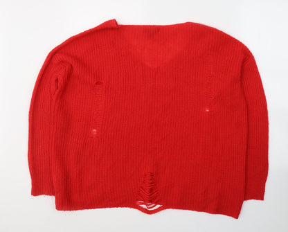 Womens UK Size 10 Atmosphere Red Pullover Jumper