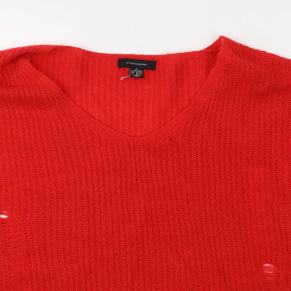 Womens UK Size 10 Atmosphere Red Pullover Jumper