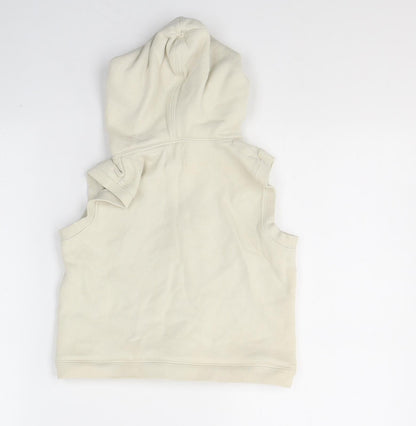 Gap Boys Beige  Cotton Vest Hoodie Size 3 Years  Zip - Football
