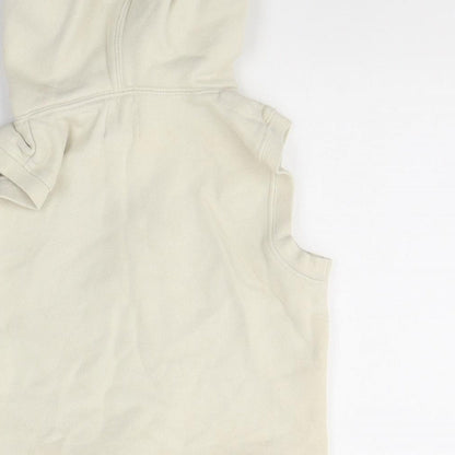 Gap Boys Beige  Cotton Vest Hoodie Size 3 Years  Zip - Football