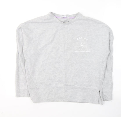 Lefties Womens Grey  Cotton Pullover Sweatshirt Size S  Pullover - Ray of sunshine