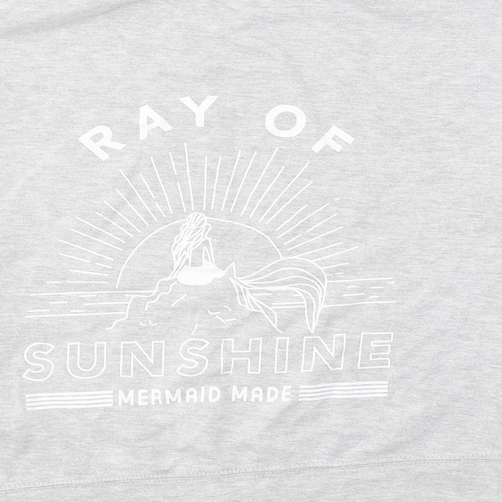 Lefties Womens Grey  Cotton Pullover Sweatshirt Size S  Pullover - Ray of sunshine