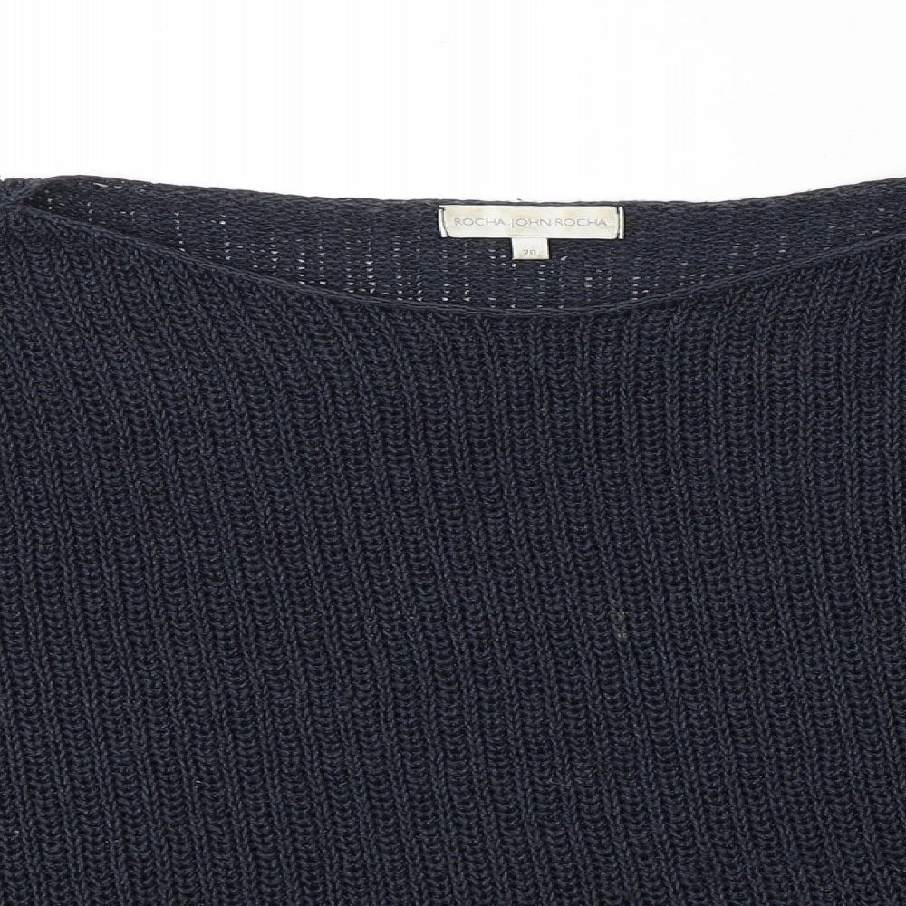 Womens UK Size 20 RJR.John Rocha Blue Pullover Jumper