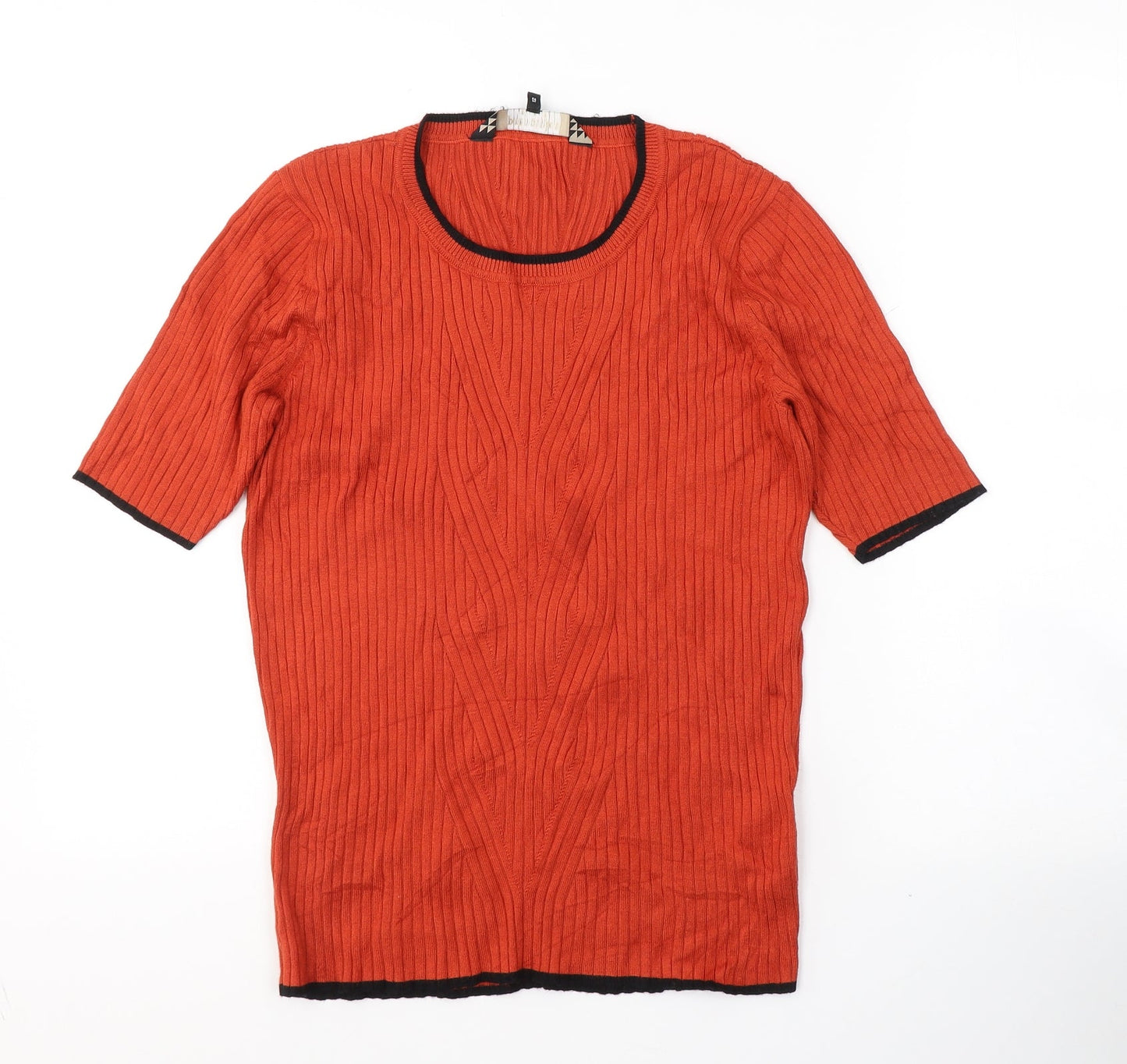Womens UK Size 12 Debenhams Orange Jersey T-Shirt