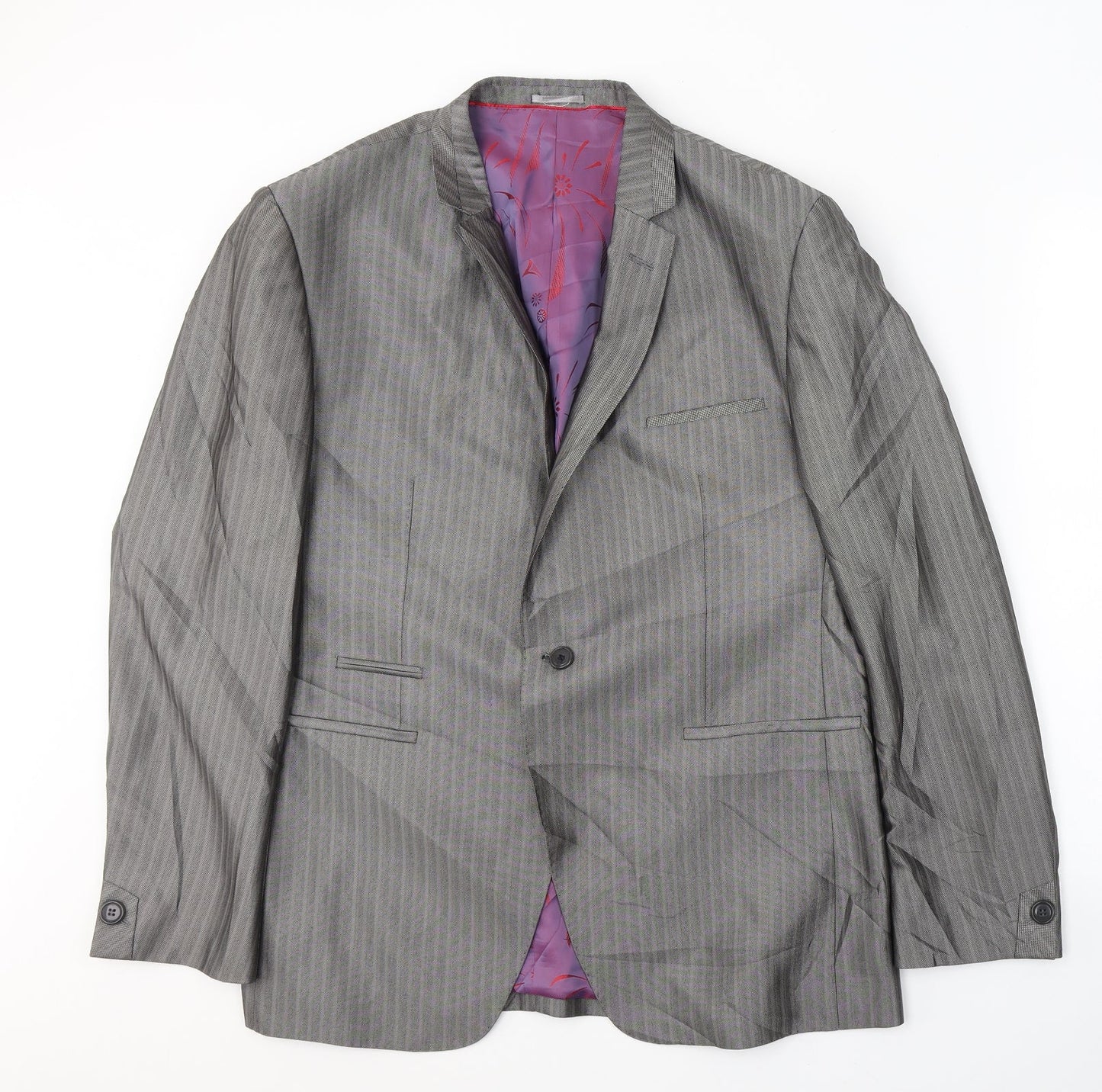 Mens UK Size 44 Milan Collection Regular Grey Suit Jacket