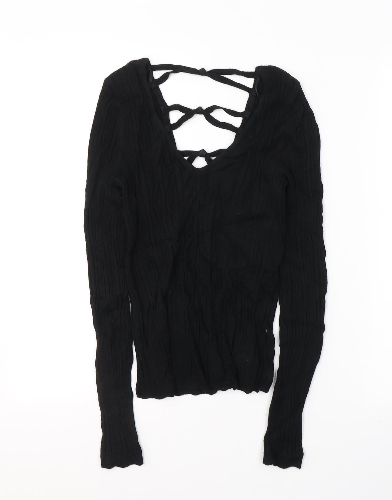 Womens UK Size 6 Miss Selfridge Black Basic Blouse