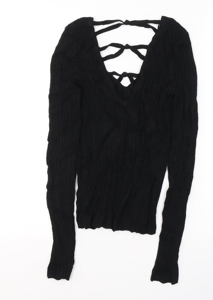 Womens UK Size 6 Miss Selfridge Black Basic Blouse