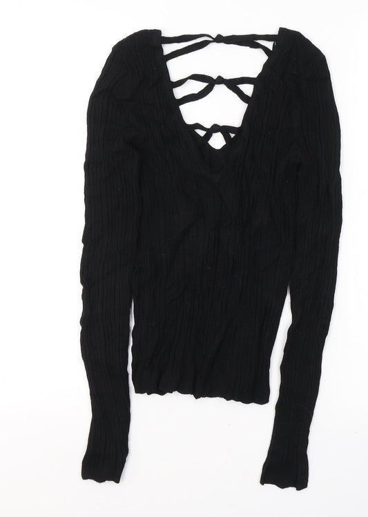 Womens UK Size 6 Miss Selfridge Black Basic Blouse