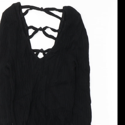 Womens UK Size 6 Miss Selfridge Black Basic Blouse