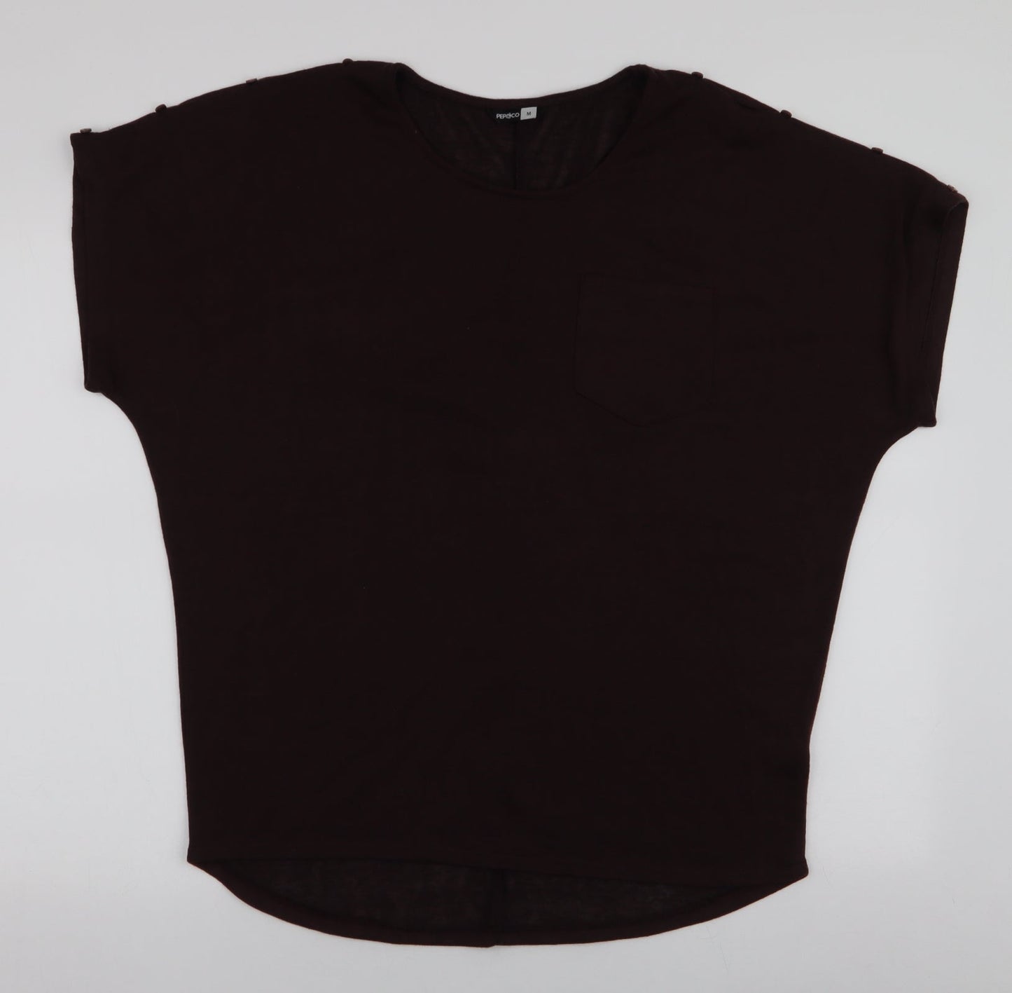 Womens UK Size M Pep & Co Brown Jersey Blouse