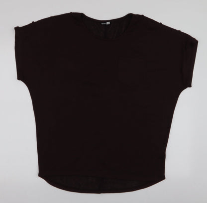 Womens UK Size M Pep & Co Brown Jersey Blouse