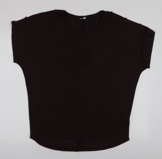 Womens UK Size M Pep & Co Brown Jersey Blouse