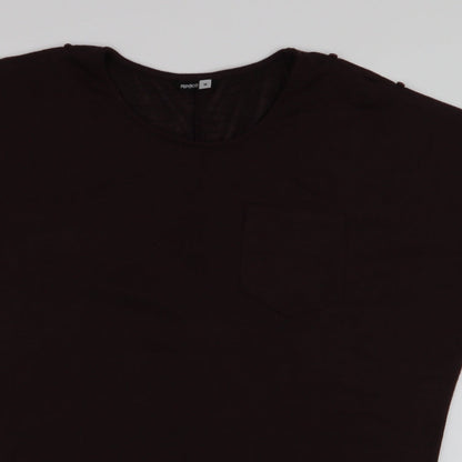 Womens UK Size M Pep & Co Brown Jersey Blouse