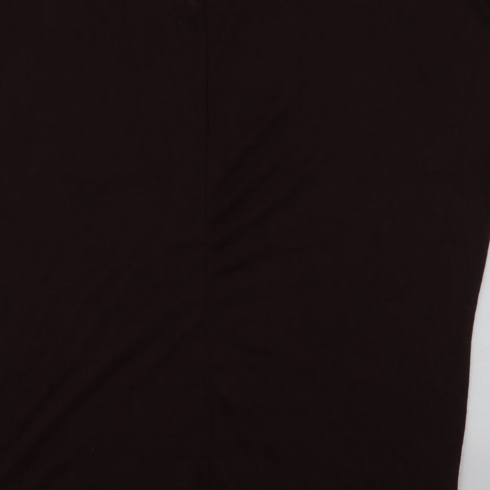 Womens UK Size M Pep & Co Brown Jersey Blouse
