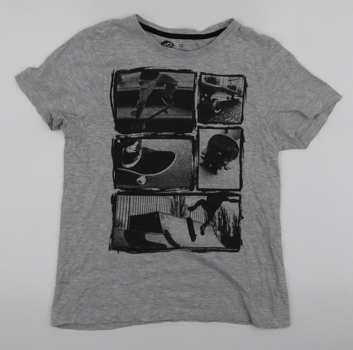 Yo Boys Grey  Cotton Jersey T-Shirt Size 12 Years Round Neck Pullover