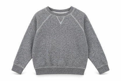 Front view of Next boys’ grey 100% cotton pullover sweatshirt, size 6-7, years pullover