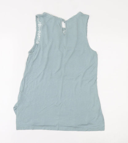 Womens UK Size XS H&M Blue Jersey Blouse