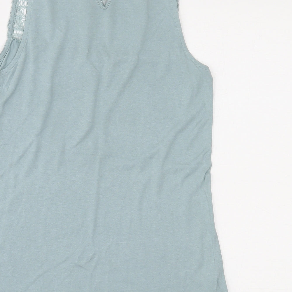 Womens UK Size XS H&M Blue Jersey Blouse