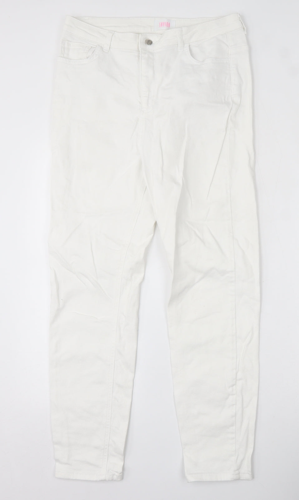 Womens UK Size 14 Savida Slim Fit Skinny White Jeans