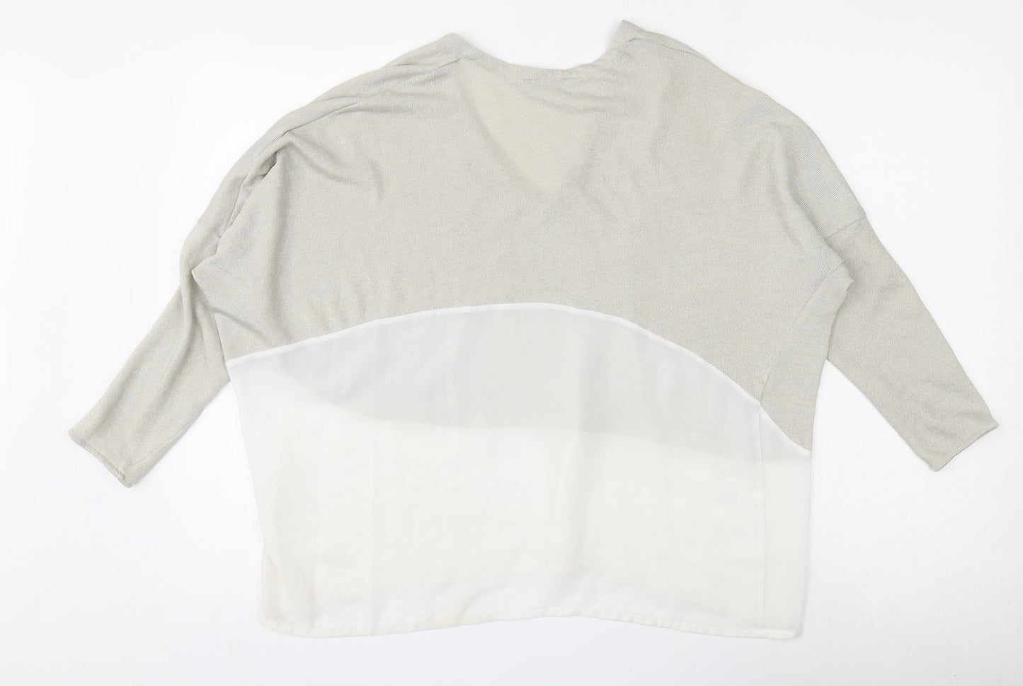 Womens UK Size L Zara Beige Pullover Jumper