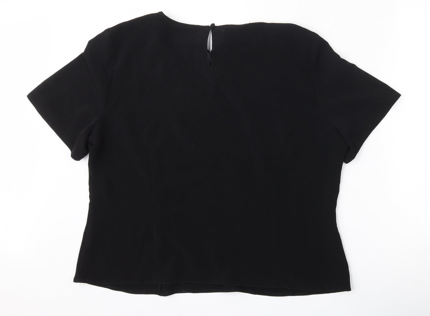 Womens UK Size 20 First Avenue Black Basic Blouse