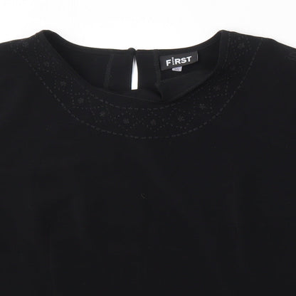 Womens UK Size 20 First Avenue Black Basic Blouse