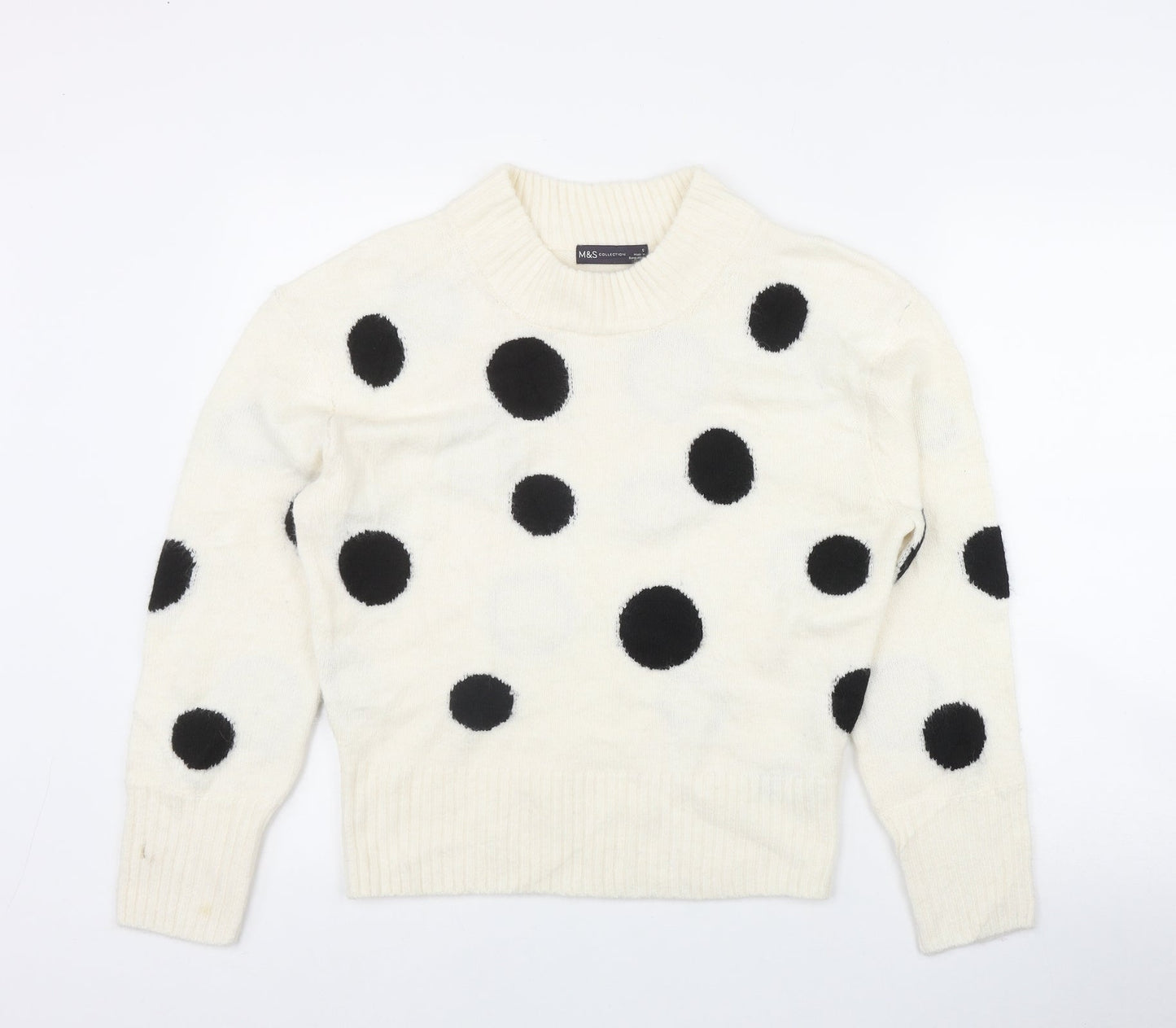 Womens UK Size S Marks and Spencer Ivory Pullover Jumper