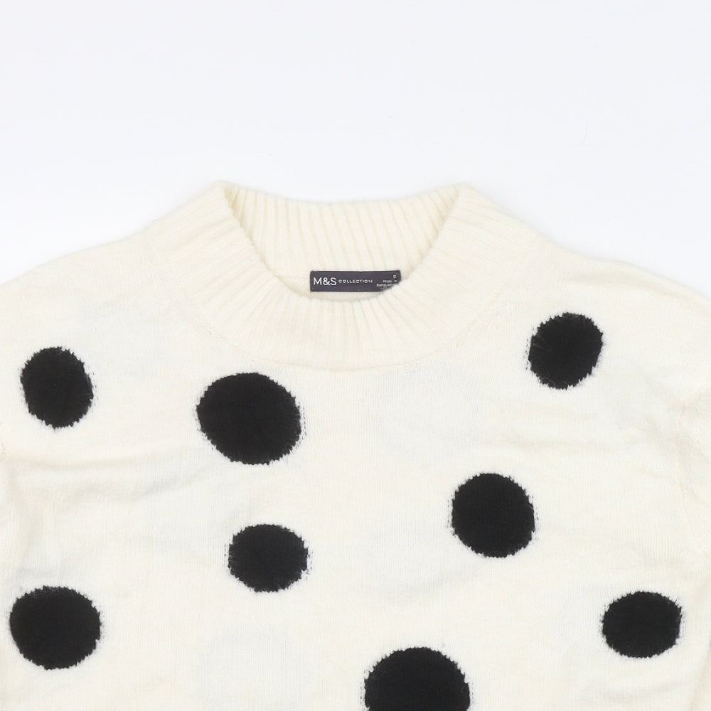 Womens UK Size S Marks and Spencer Ivory Pullover Jumper