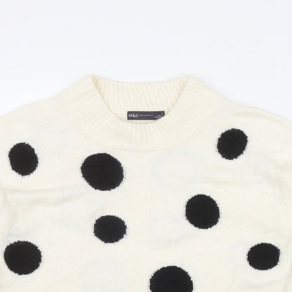 Womens UK Size S Marks and Spencer Ivory Pullover Jumper