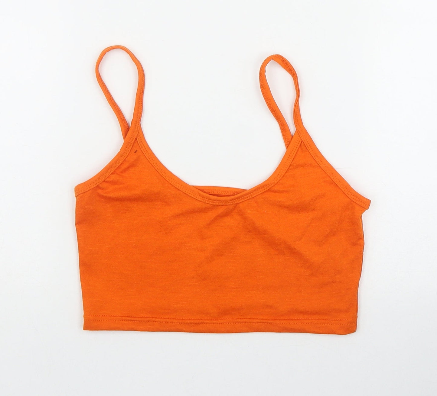 Womens UK Size S Preworn Orange Camisole Tank