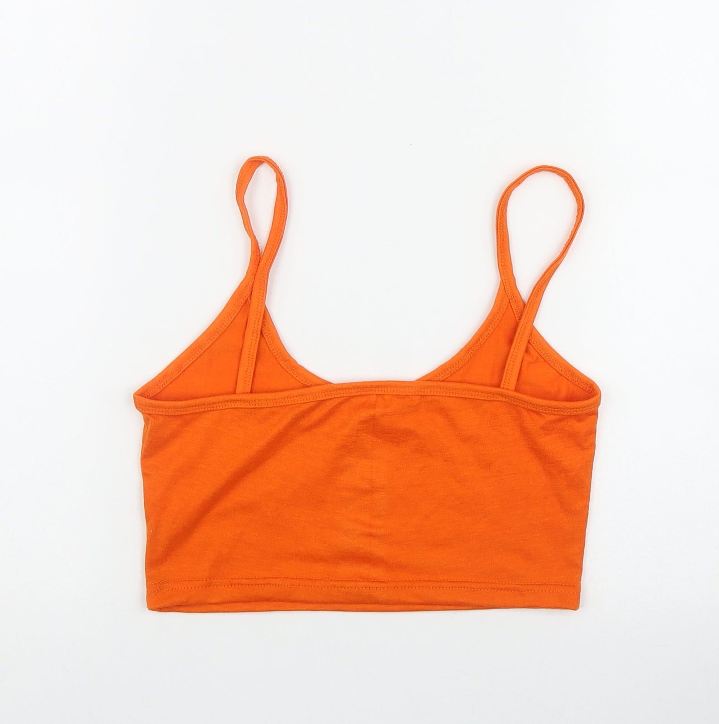 Womens UK Size S Preworn Orange Camisole Tank