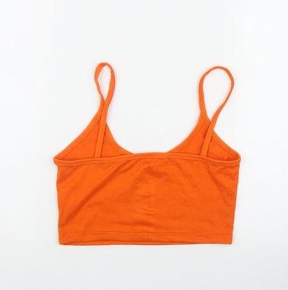 Womens UK Size S Preworn Orange Camisole Tank