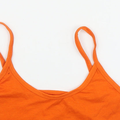 Womens UK Size S Preworn Orange Camisole Tank
