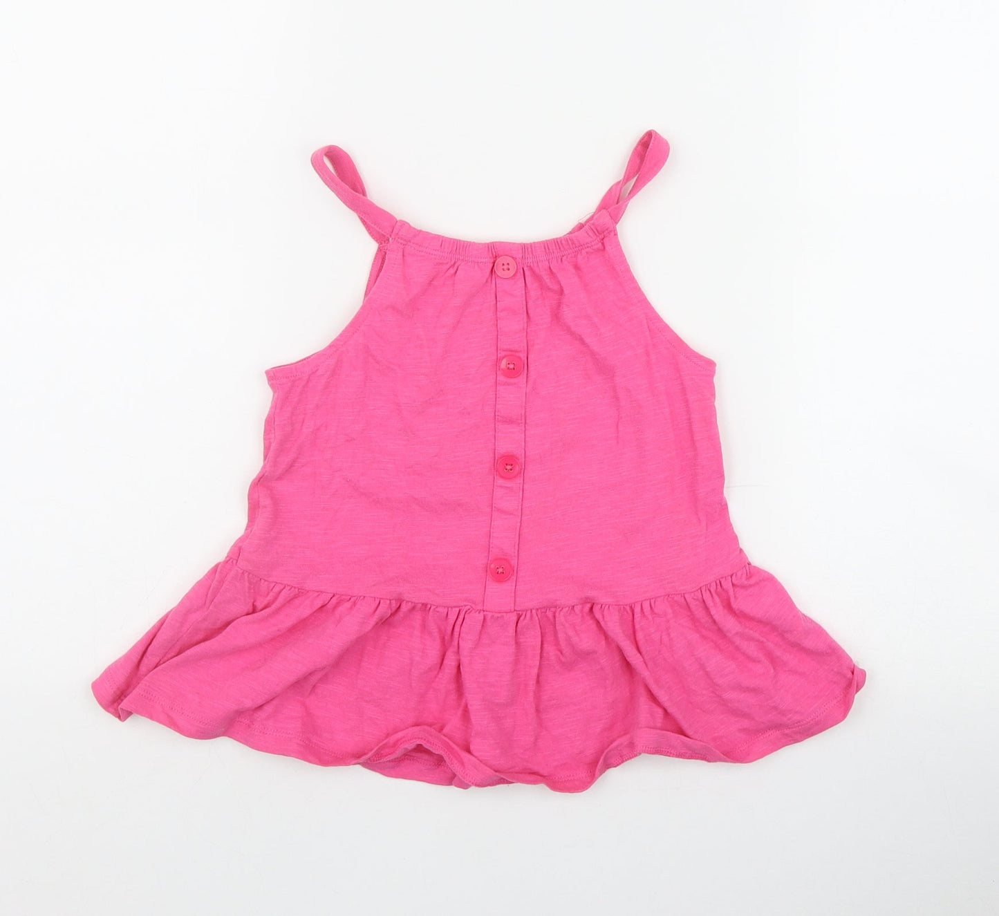 F&F Girls Pink  Cotton Camisole Tank Size 8-9 Years Scoop Neck Pullover