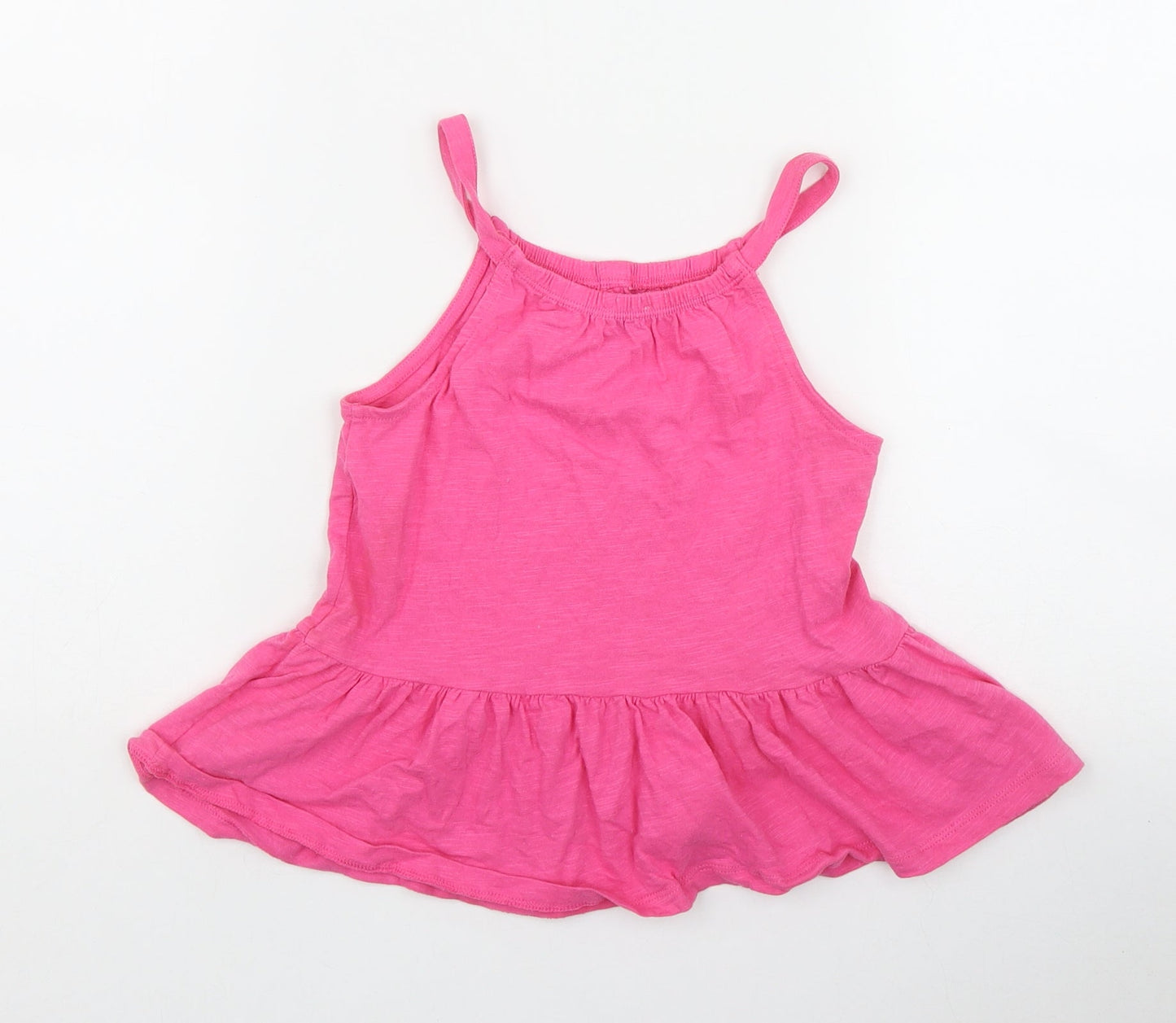F&F Girls Pink  Cotton Camisole Tank Size 8-9 Years Scoop Neck Pullover