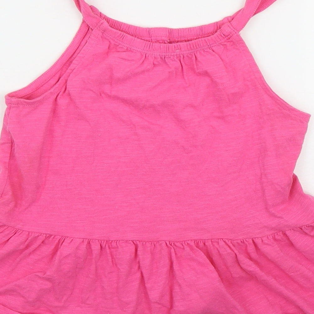 F&F Girls Pink  Cotton Camisole Tank Size 8-9 Years Scoop Neck Pullover