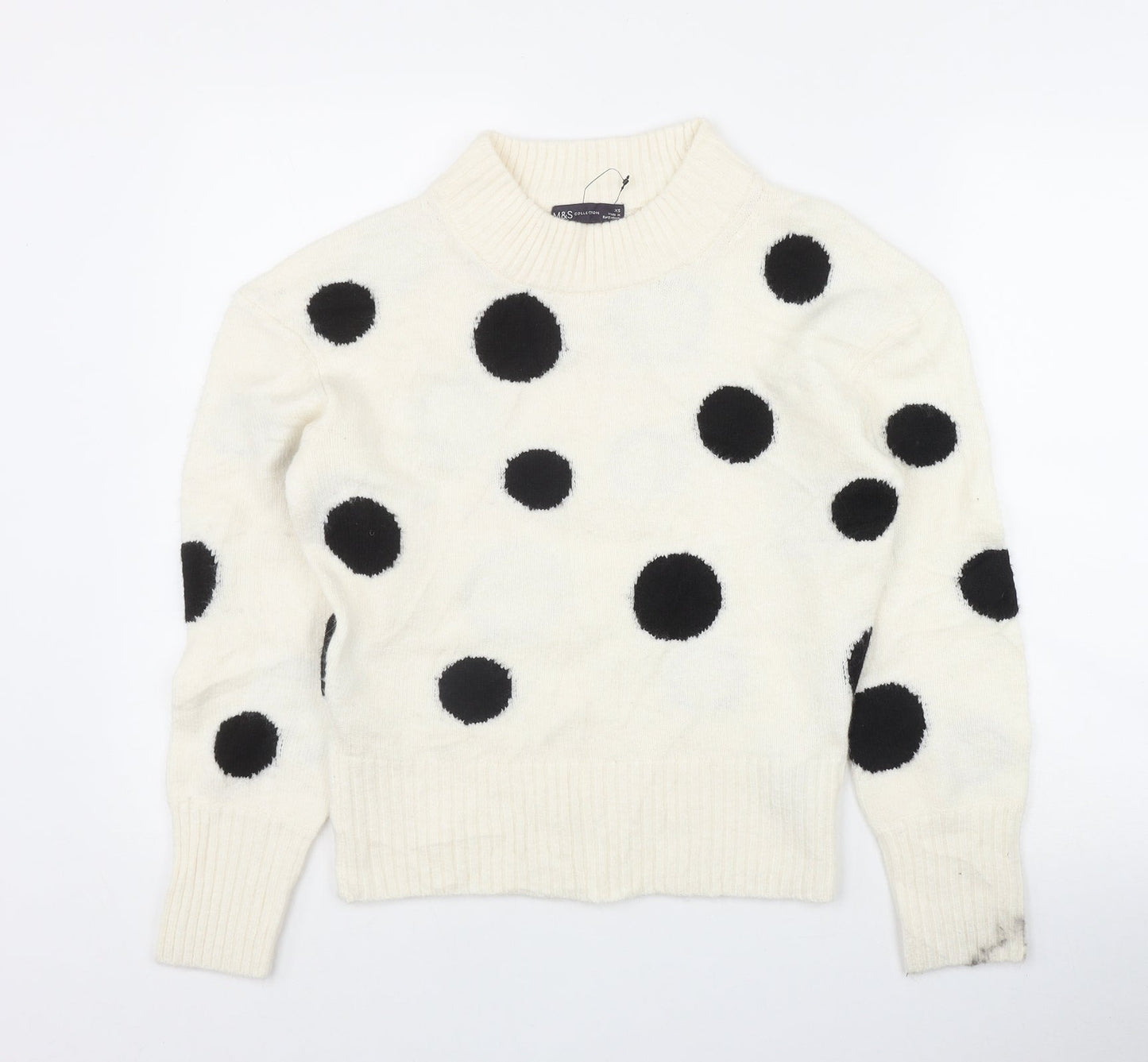 Womens UK Size XS Marks and Spencer Ivory Pullover Jumper