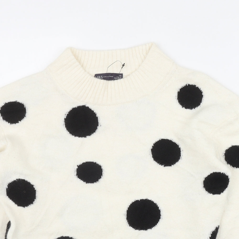 Womens UK Size XS Marks and Spencer Ivory Pullover Jumper