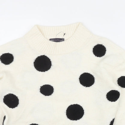 Womens UK Size XS Marks and Spencer Ivory Pullover Jumper