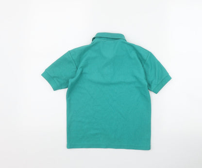 Russell Athletic Boys Green  Polyester Basic Polo Size 5-6 Years Collared Pullover