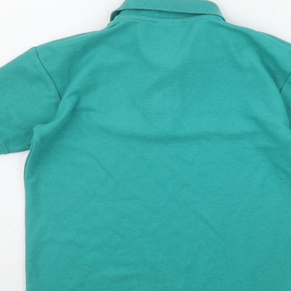 Russell Athletic Boys Green  Polyester Basic Polo Size 5-6 Years Collared Pullover