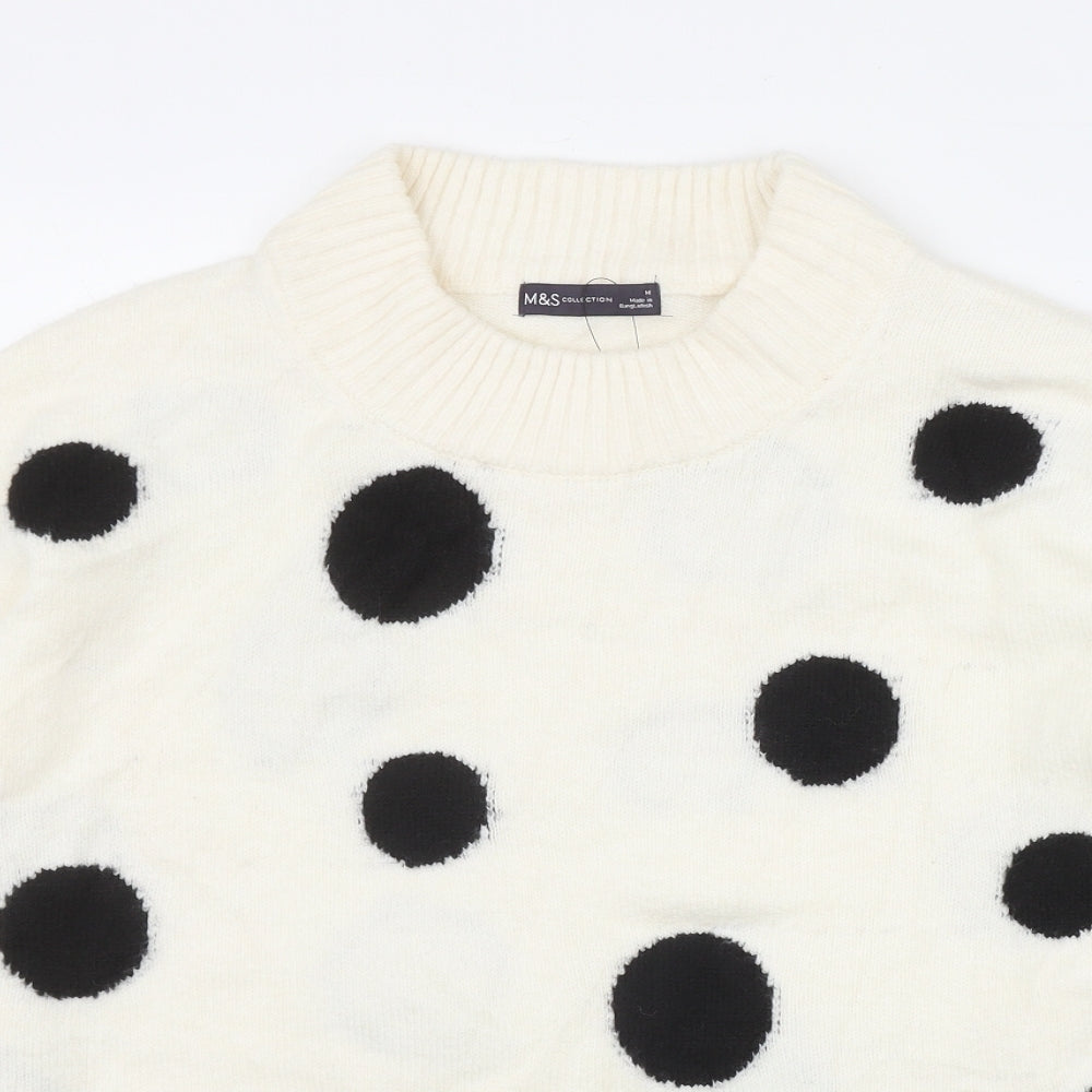 Womens UK Size M Marks and Spencer Ivory Pullover Jumper