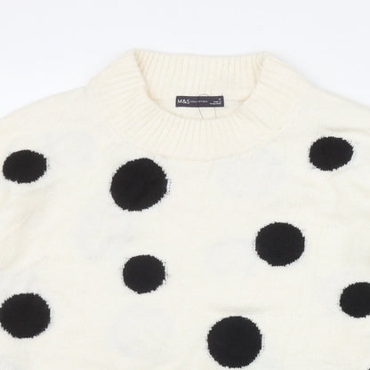 Womens UK Size M Marks and Spencer Ivory Pullover Jumper